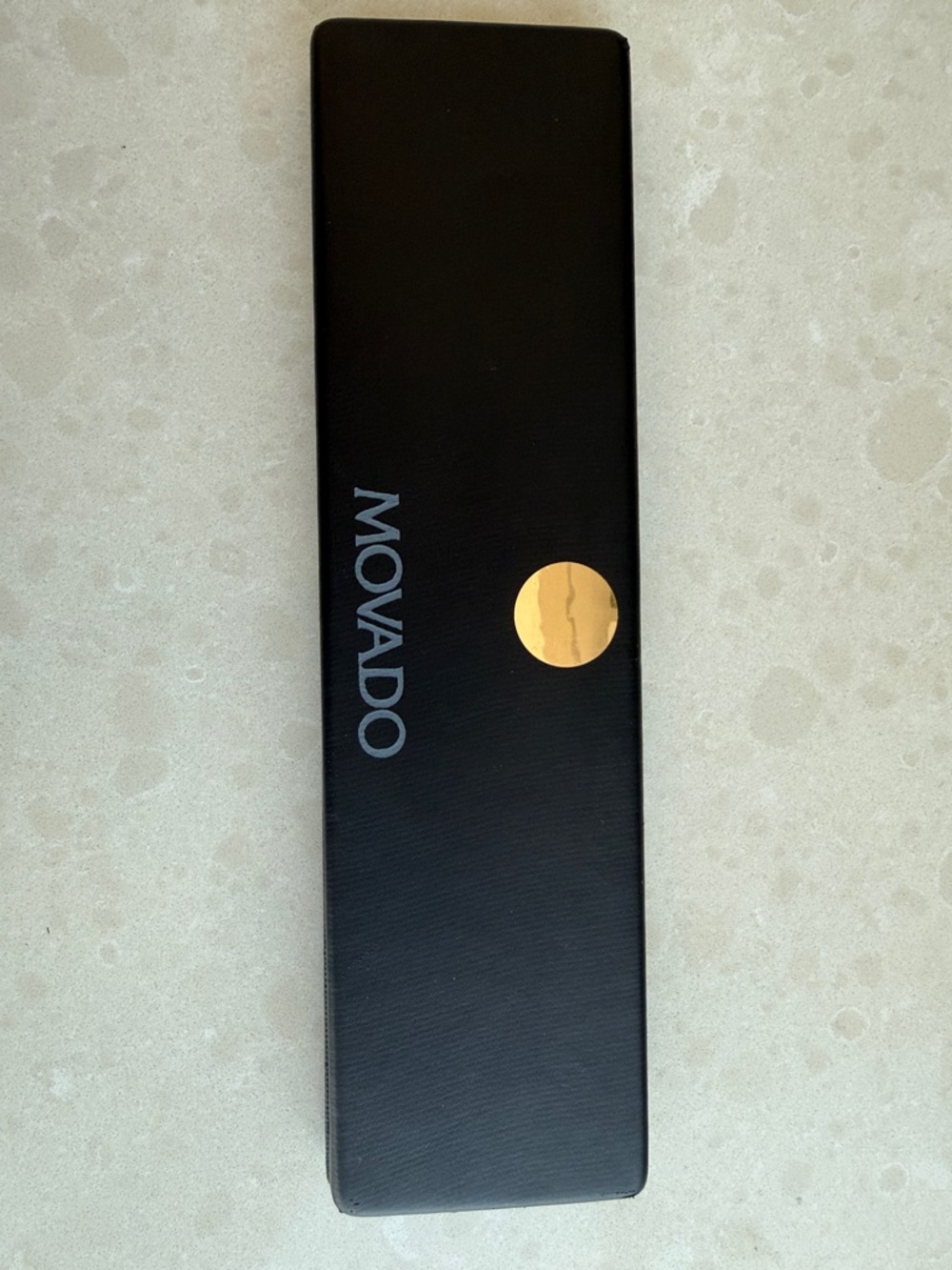 Movado Black Watch Box with Gold Accent